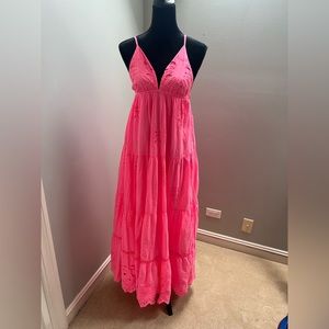 NWT Pink Farm Rio Maxi Dress, SM